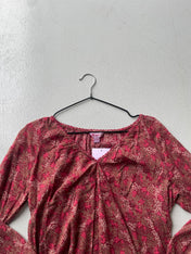 Vintage Y2K monsoon linen blend top