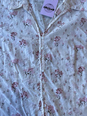 Vintage floral print cotton shirt