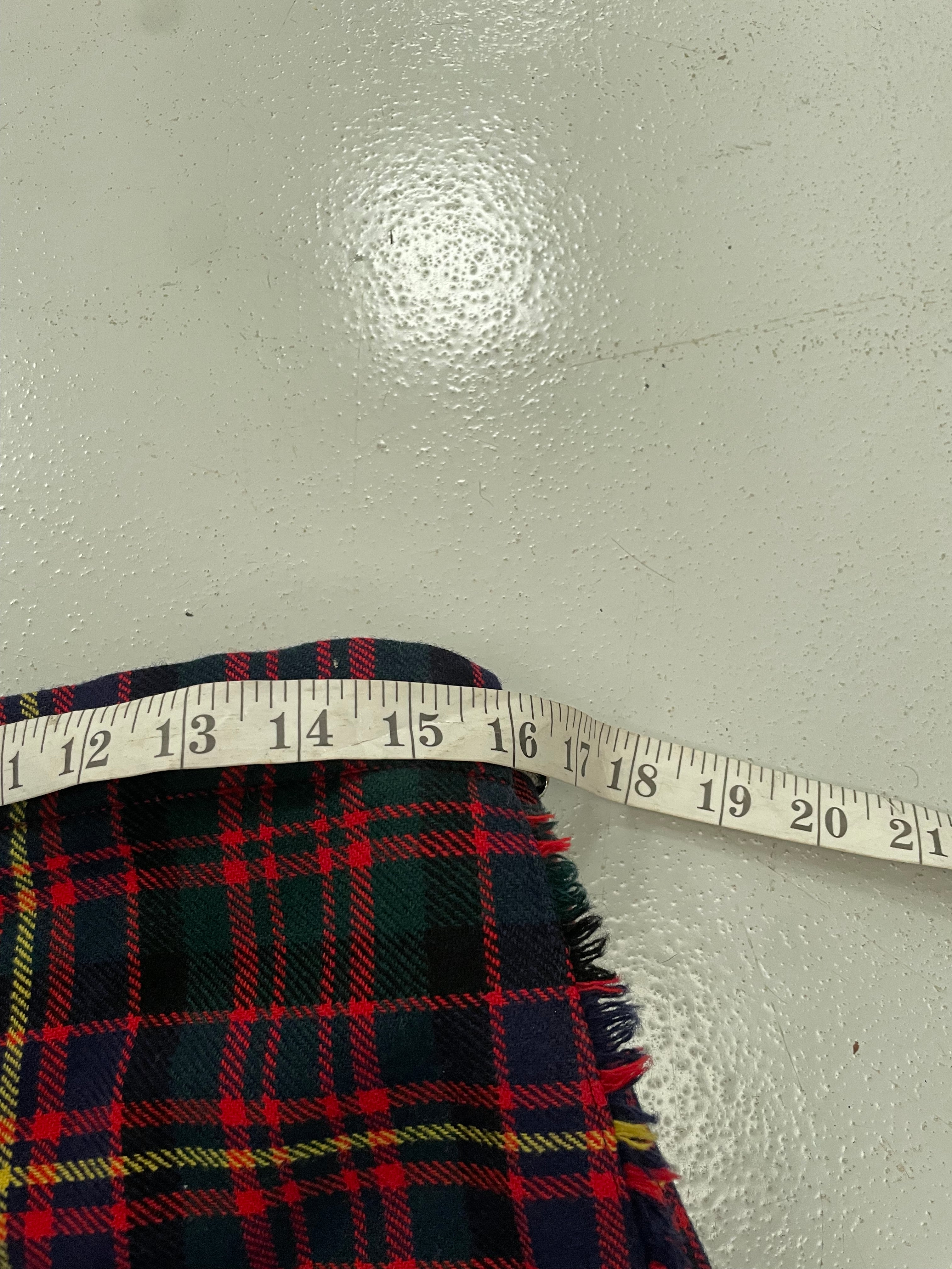 Tartan Wool Midi Skirt