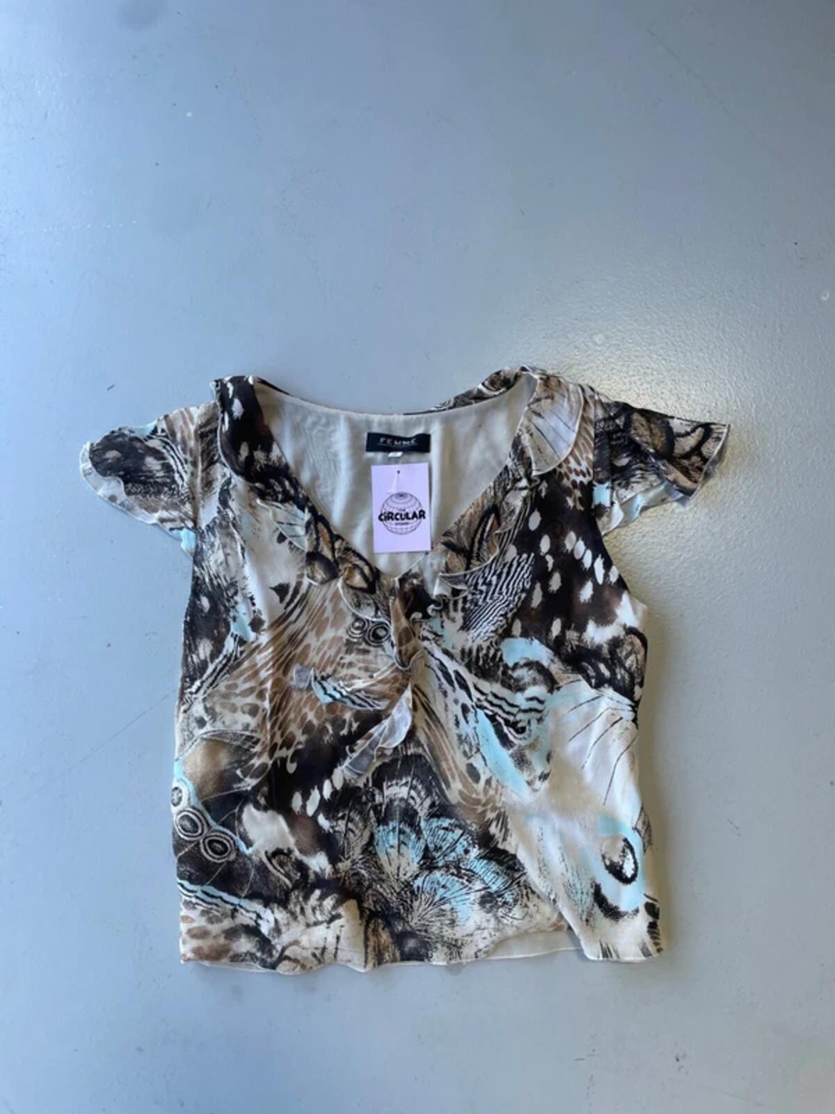 Vintage Y2K 90s cavalli inspired frill cami