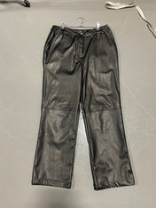 Black Faux Leather Trousers