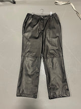 Black Faux Leather Trousers