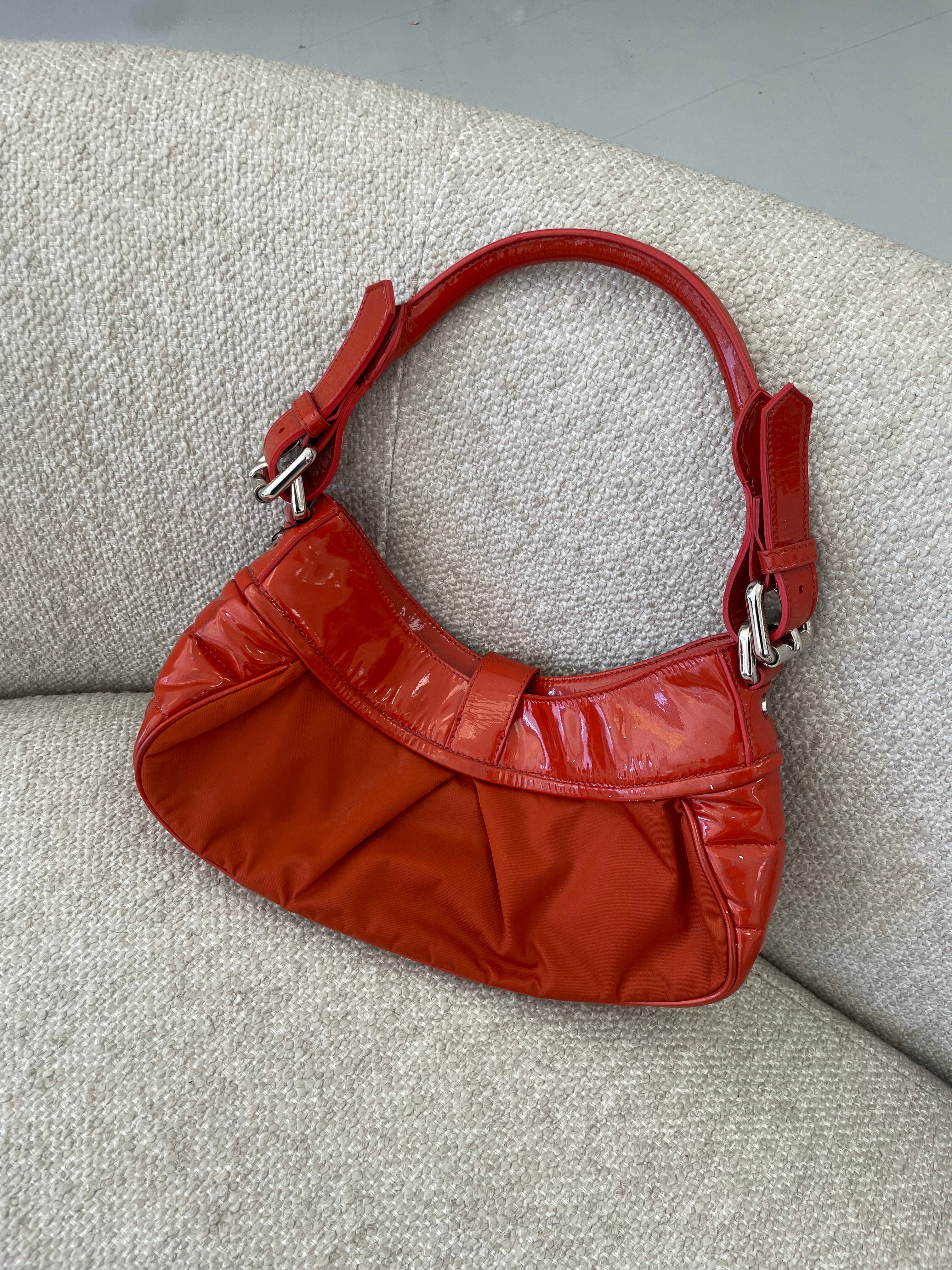 Vintage Burberry Orange Shoulder Bag