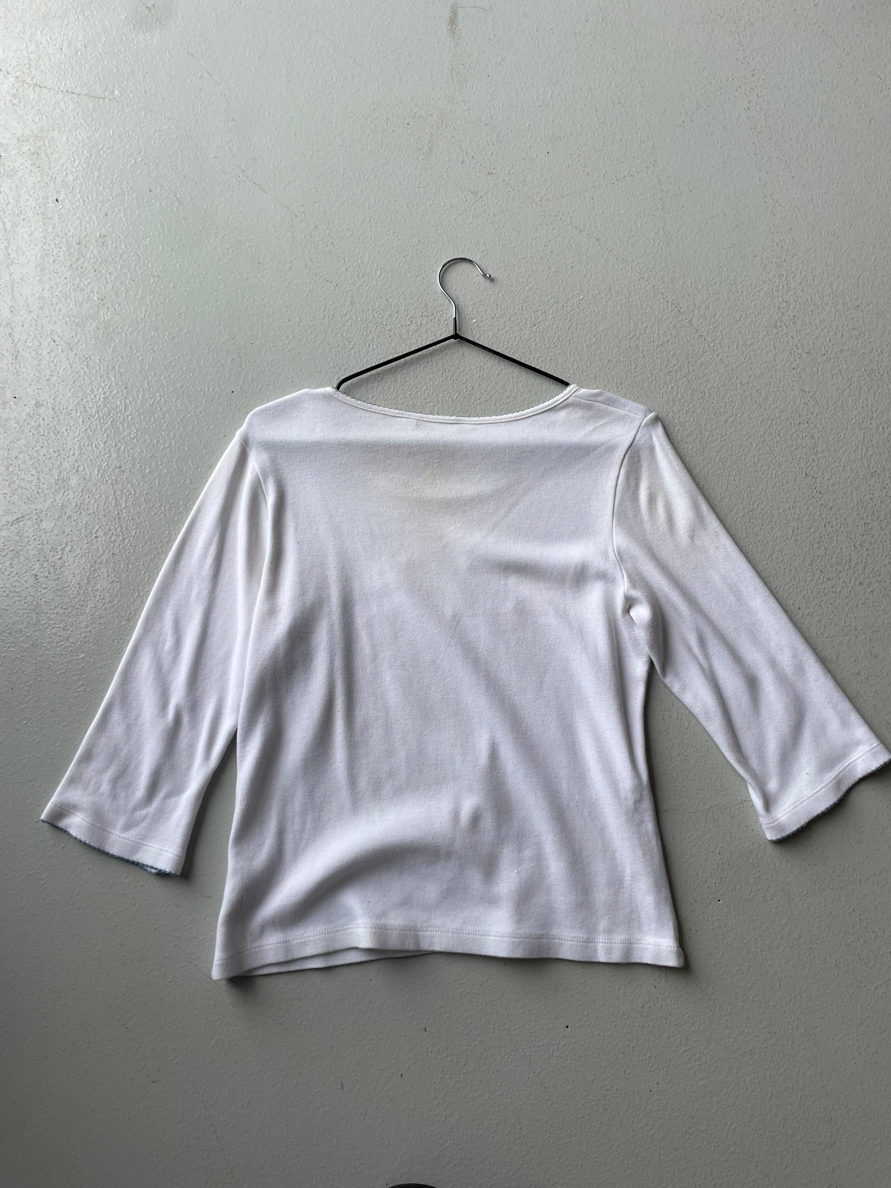 Vintage Y2K Dorothy Perkins White Love Heart Top