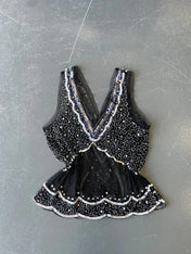 Black Mesh Beaded Cami