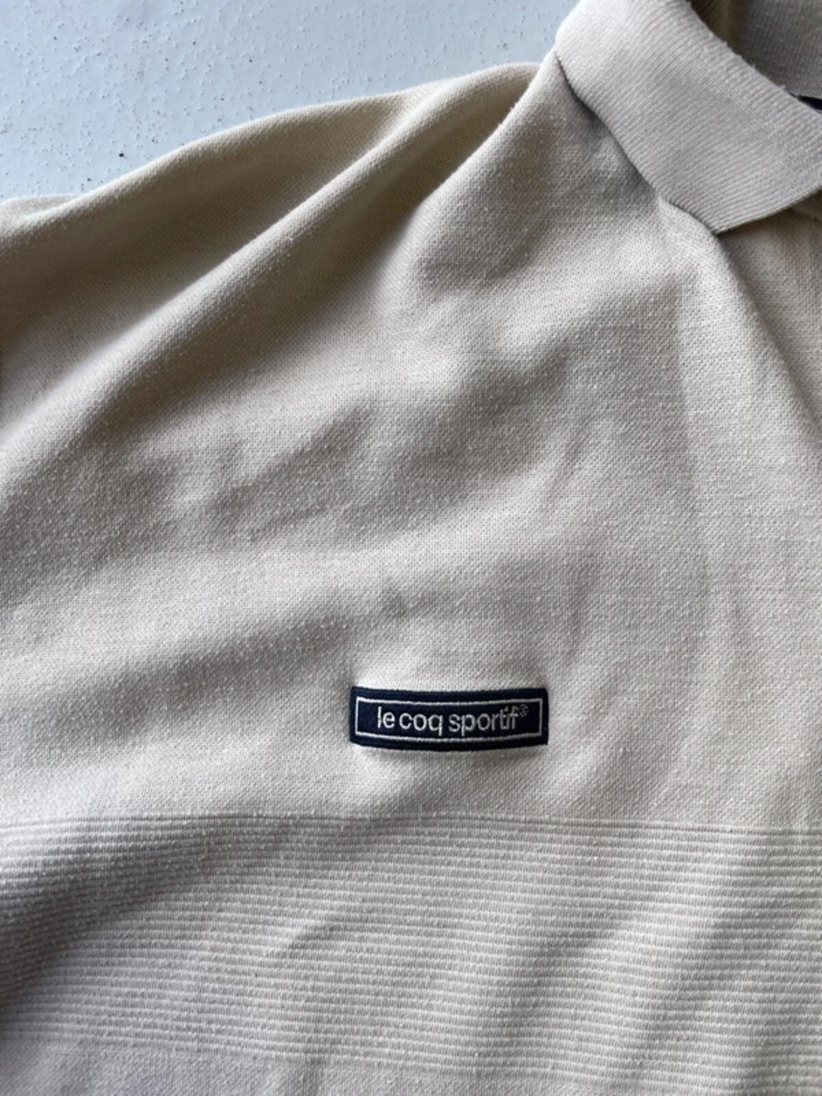 Vintage 90s beige le coq sportif polo shirt