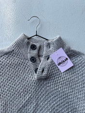 Grey Ribbed Knit Jumper