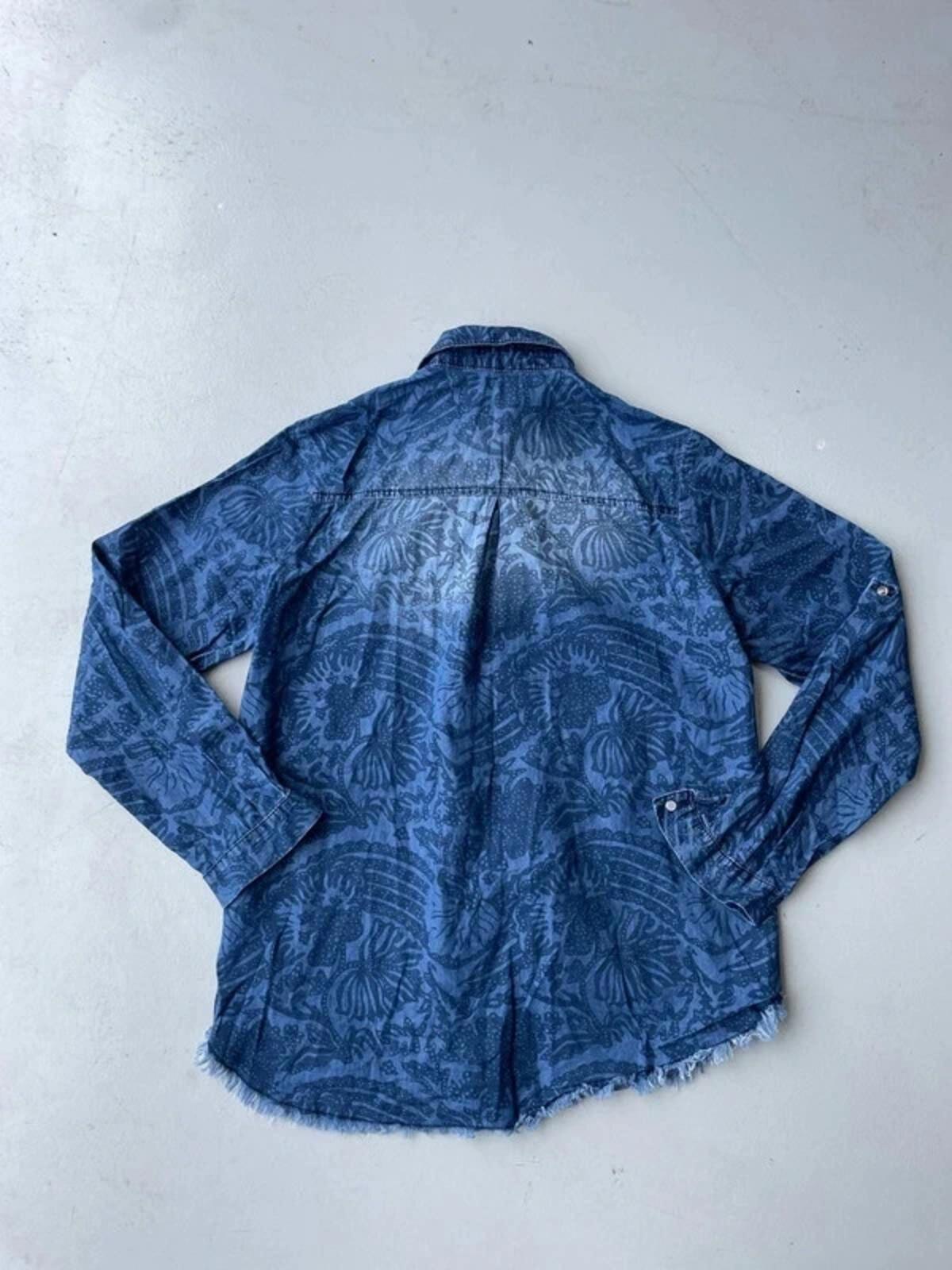 Vintage printed denim shirt