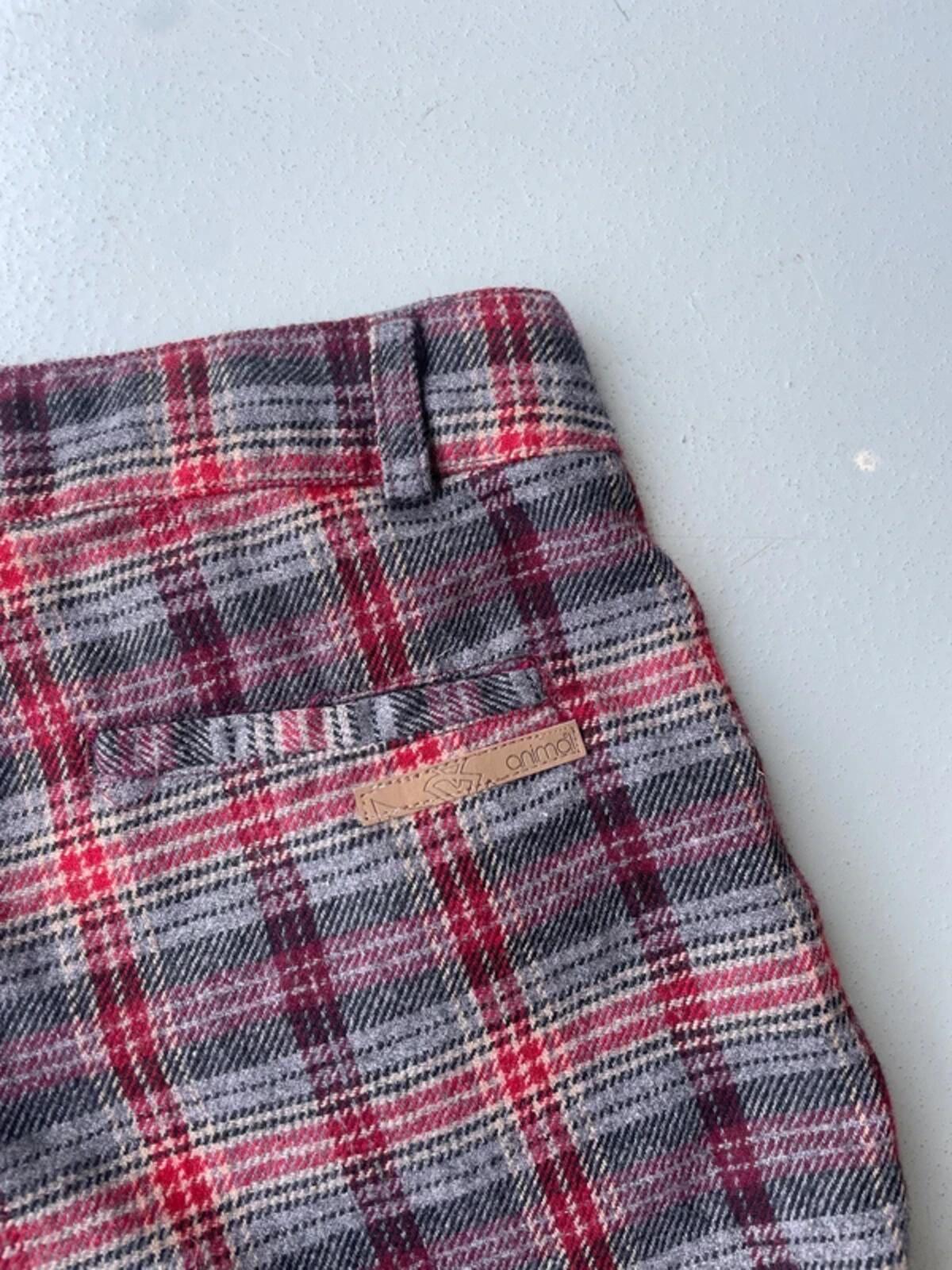 Vintage Y2K Animal tartan print wool shorts