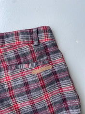 Vintage Y2K Animal tartan print wool shorts