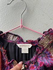 Monsoon Purple Floral Print Dress