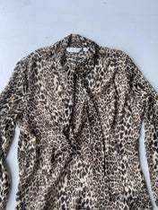 Vintage Y2K leopard print blouse