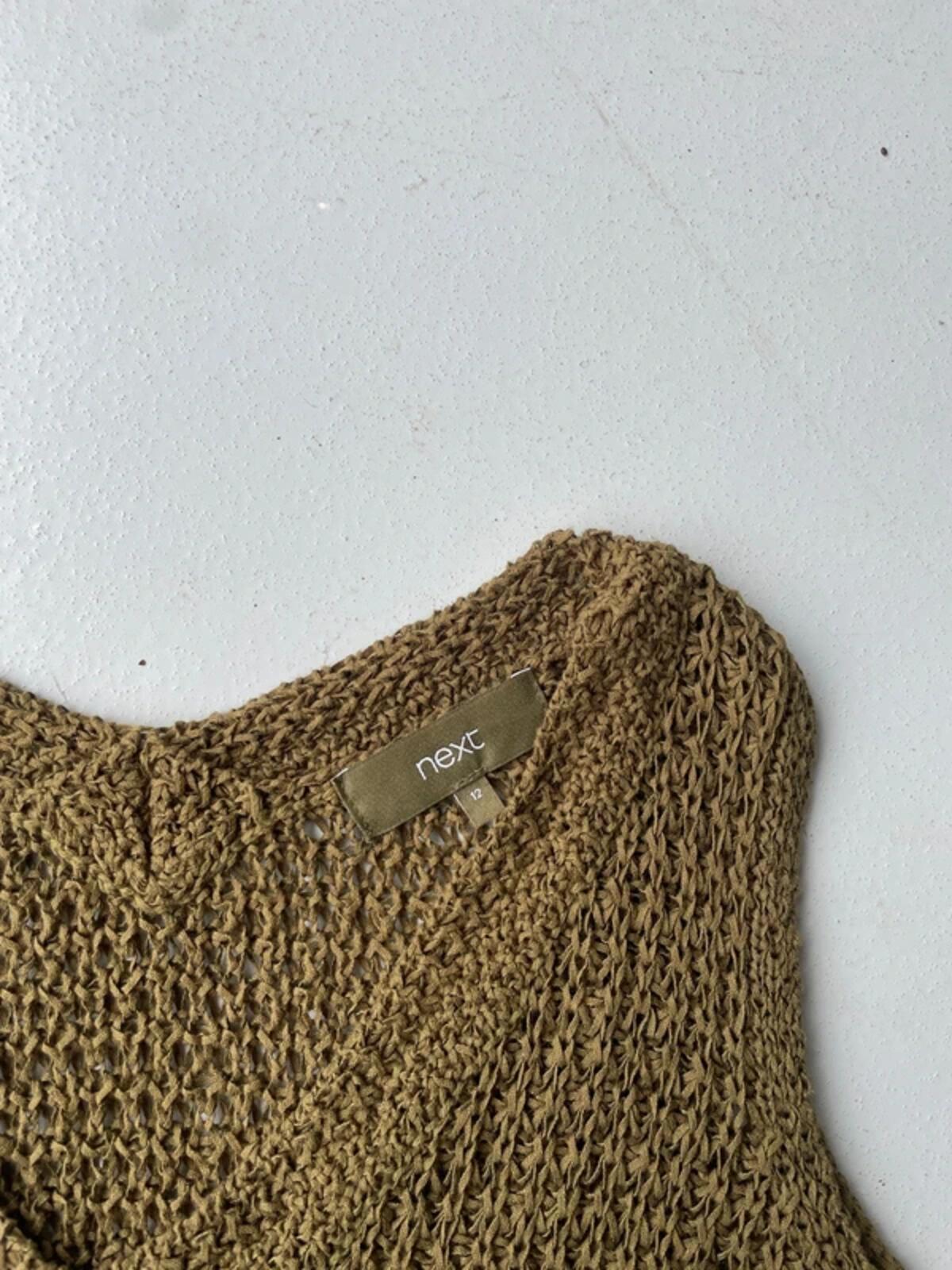 Next khaki crochet cami