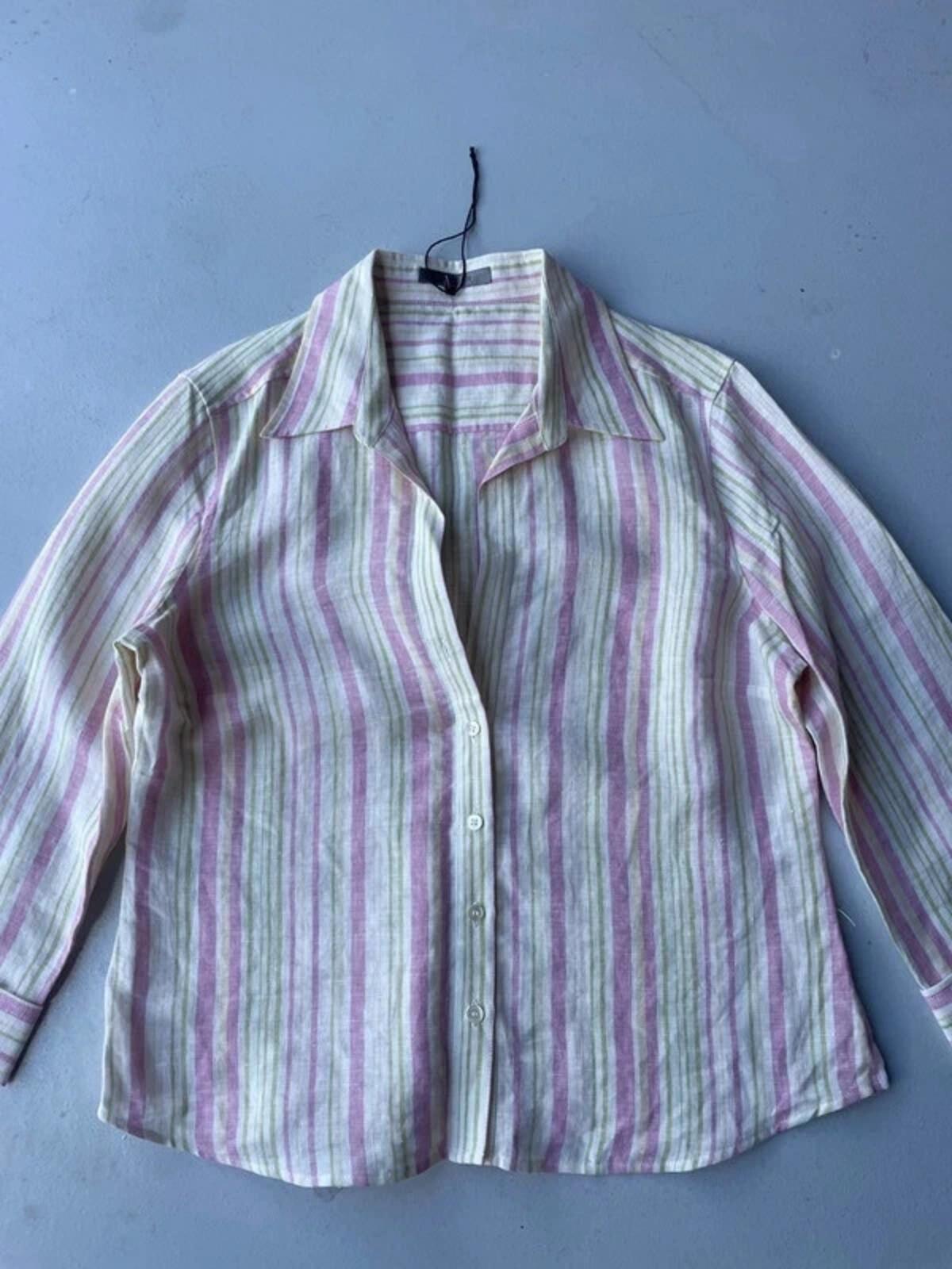 Jaeger stripped linen shirt