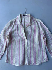Jaeger stripped linen shirt