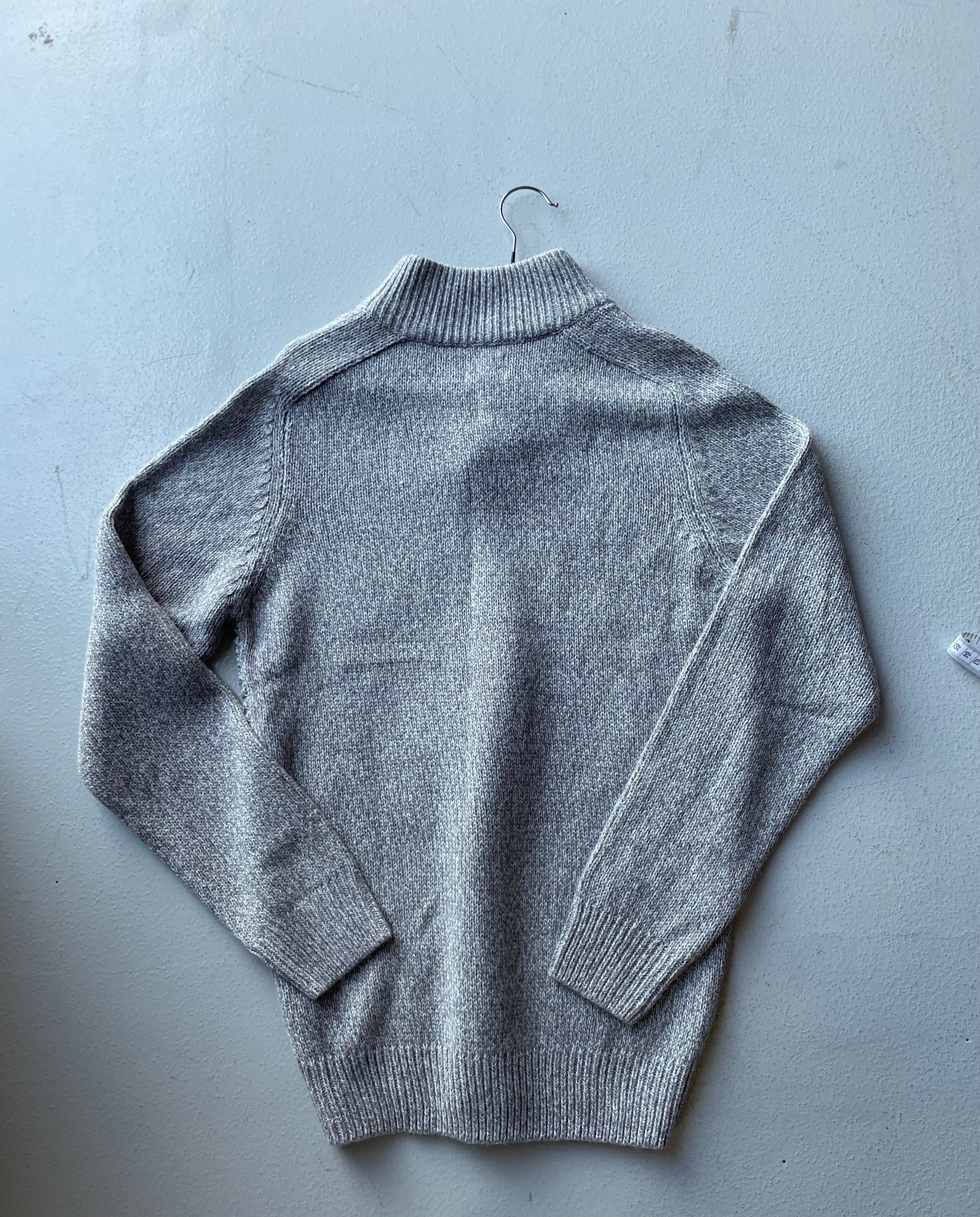 Grey Ribbed Knit Jumper