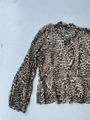 Vintage Y2K leopard print blouse