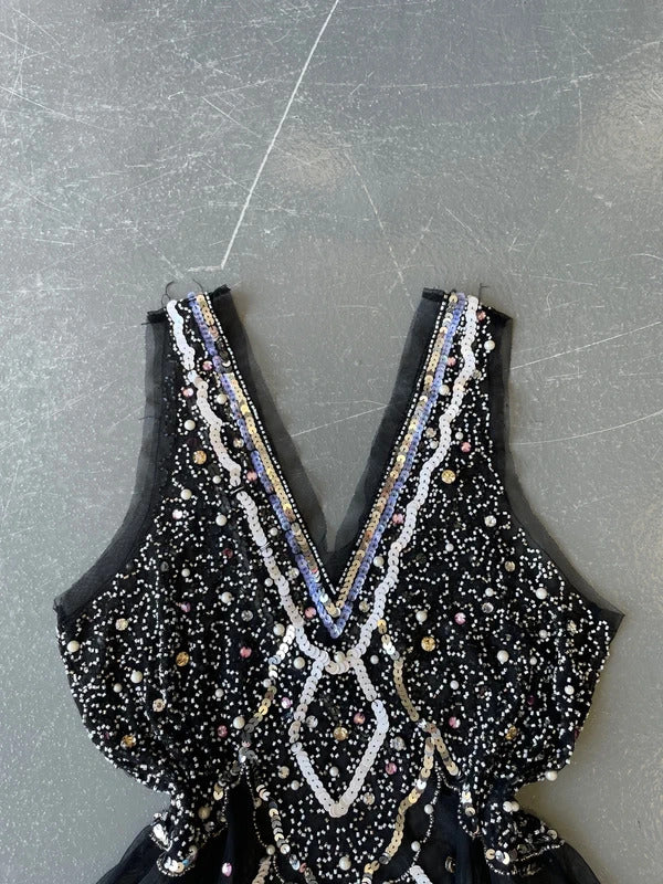 Black Mesh Beaded Cami