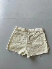 Zara Pale Yellow Denim Shorts