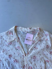 Vintage floral print cotton shirt