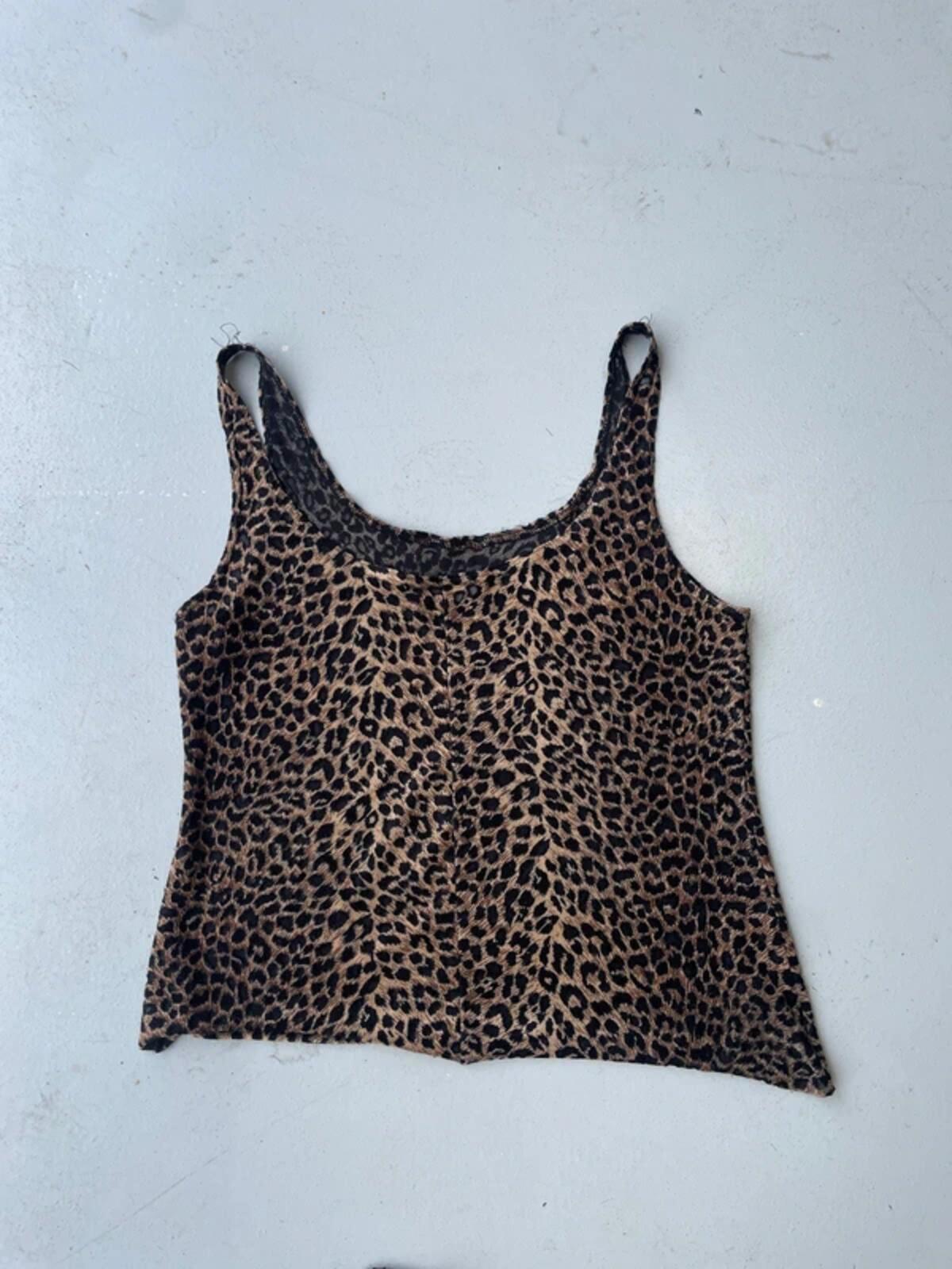 Y2k leopard print cami