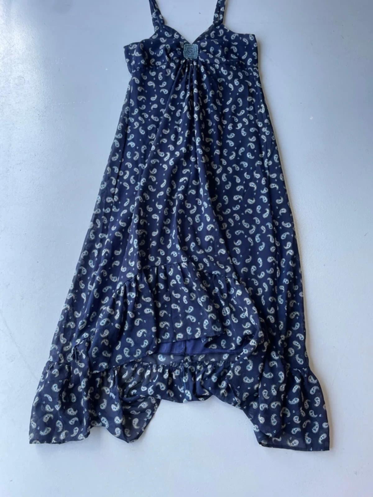 Y2K Peruna navy paisley print maxi dress