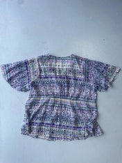 Vintage y2k v neck floaty short sleeve top