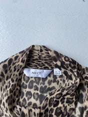 Vintage Y2K leopard print blouse