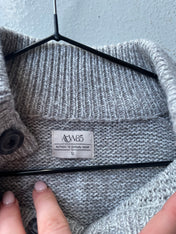 Grey Ribbed Knit Jumper