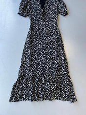 Reformation black and white floral summer dress