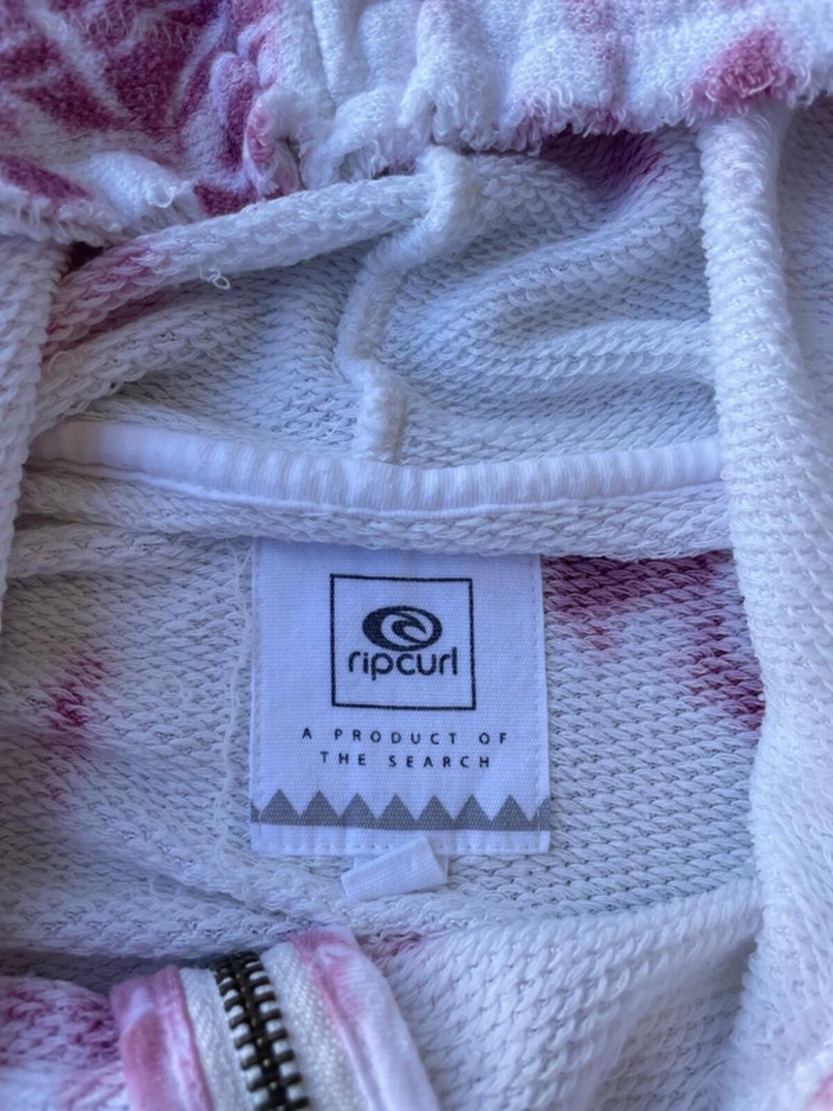 Y2K White Rip Curl zip up hoodie