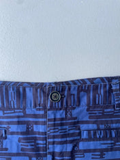 90s gap blue and black geometric print shorts