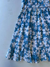 Blue and White floral print summer dress