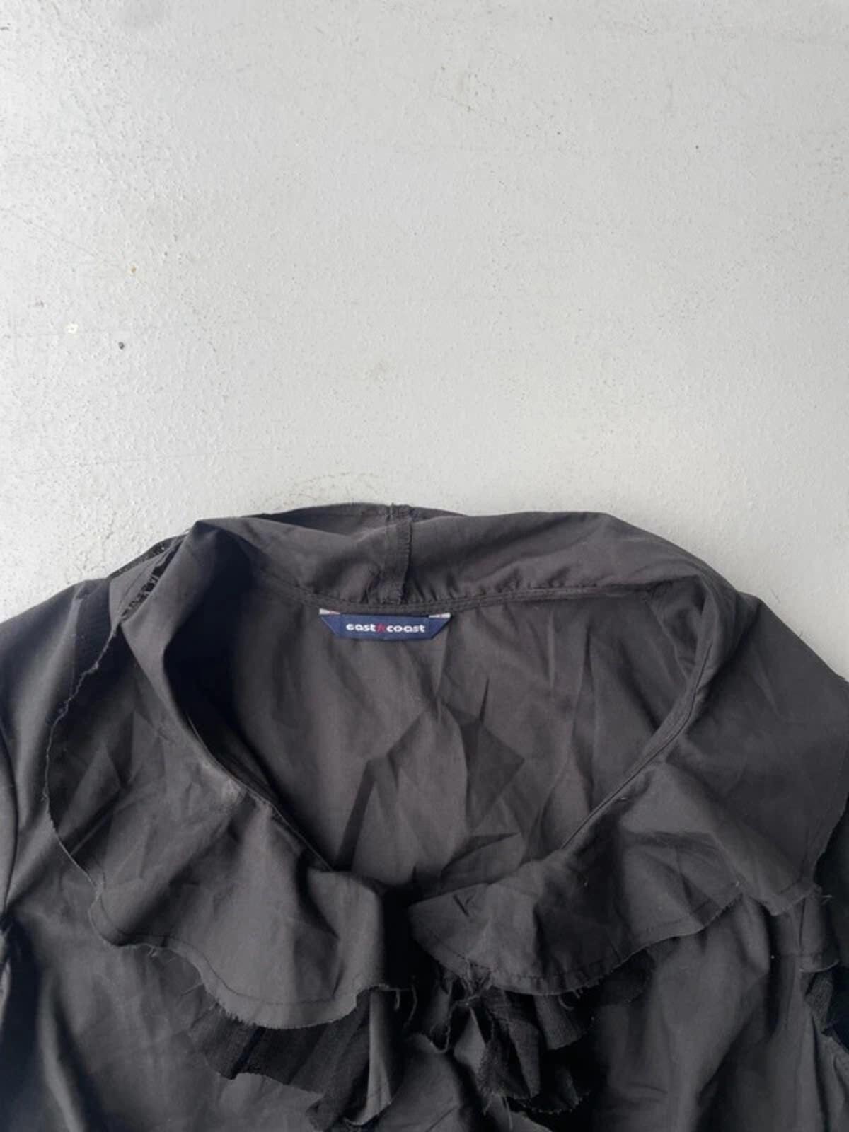 Vintage Y2K black east coast frill blouse