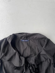 Vintage Y2K black east coast frill blouse