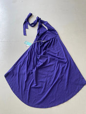 Deadstock Animal halter neck flowy maxi dress with seahorse print