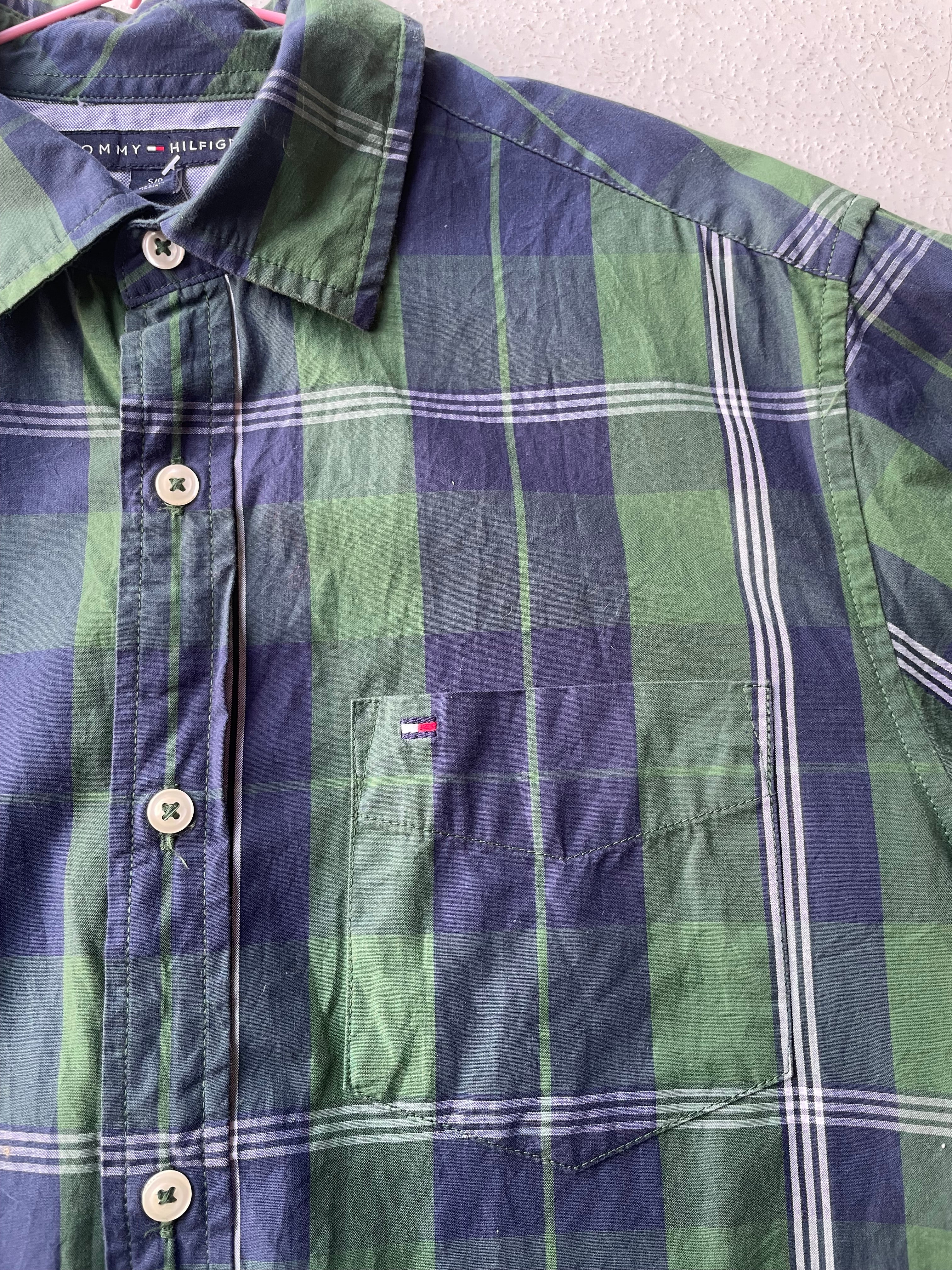 Tommy Hilfiger Khaki and Navy Tartan Shirt