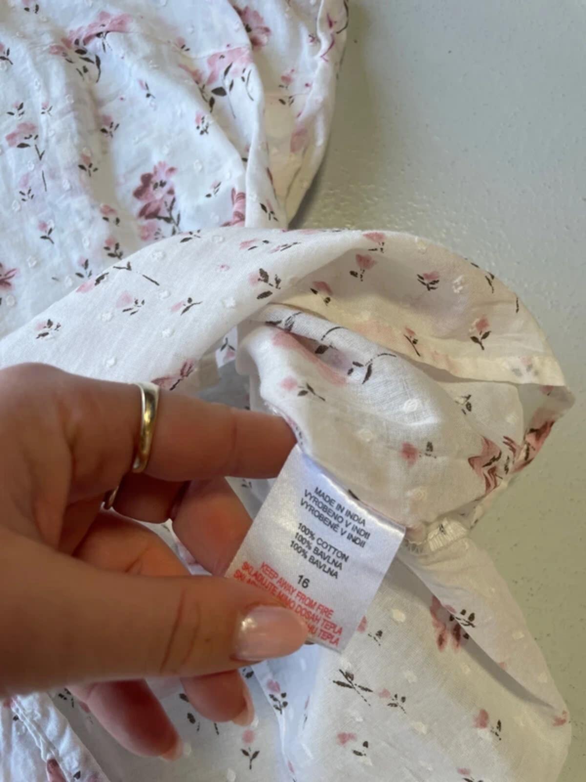Vintage floral print cotton shirt