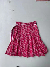 White Stuff Low Waisted Pink cotton floral midi skirt