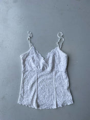 Y2k New Look white lace cami