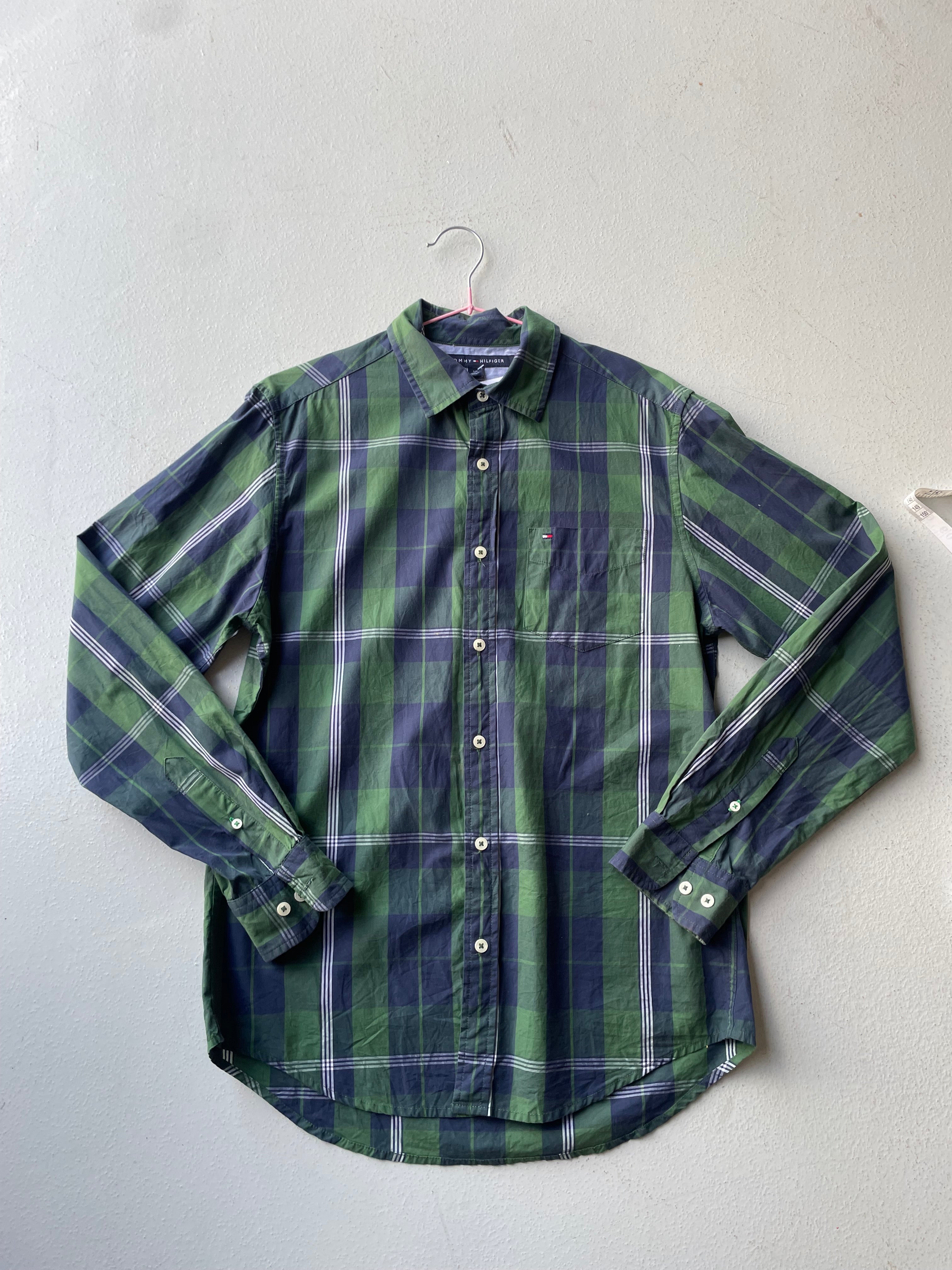 Tommy Hilfiger Khaki and Navy Tartan Shirt