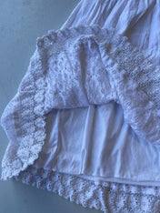 Vintage y2k white cotton broderie lace summer dress