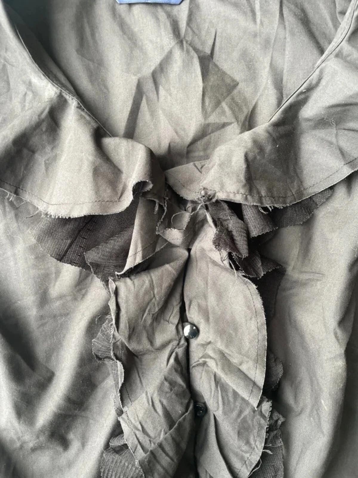 Vintage Y2K black east coast frill blouse