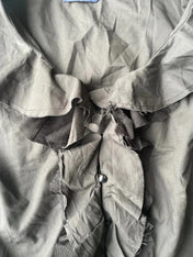 Vintage Y2K black east coast frill blouse