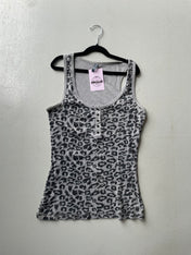 Vintage y2k Grey Animal Print Tank Top