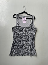 Vintage y2k Grey Animal Print Tank Top