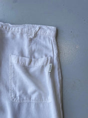 Vintage y2k 00s Soulcal white linen wide leg trousers