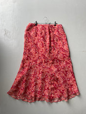 Floral print Asymmetrical Skirt
