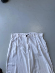 Vintage y2k 00s Soulcal white linen wide leg trousers