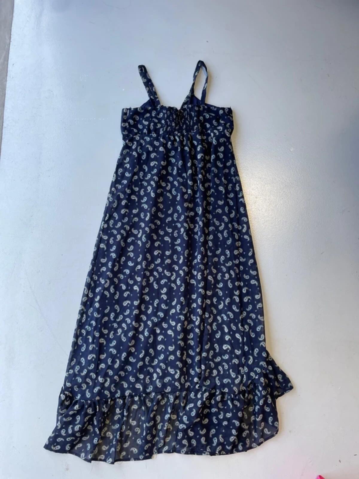 Y2K Peruna navy paisley print maxi dress